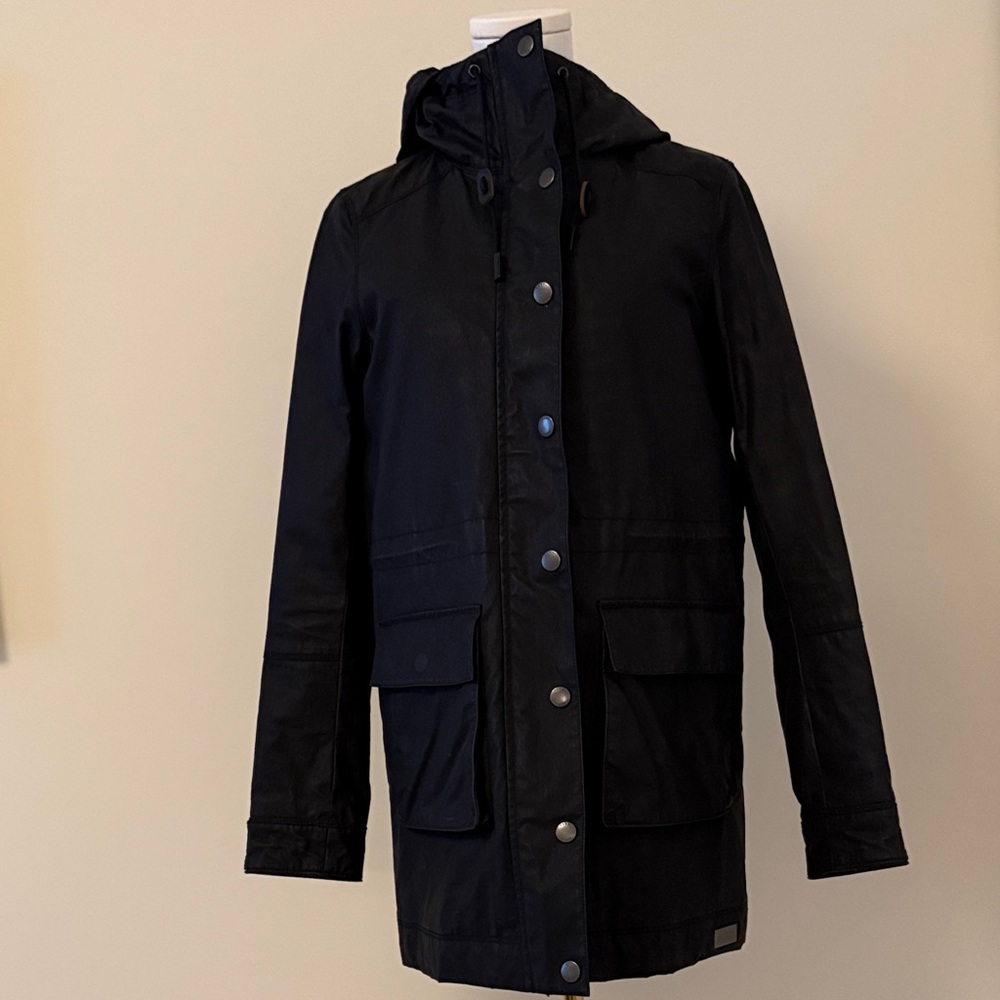 Sorel Womens Black Raincoat with Hood